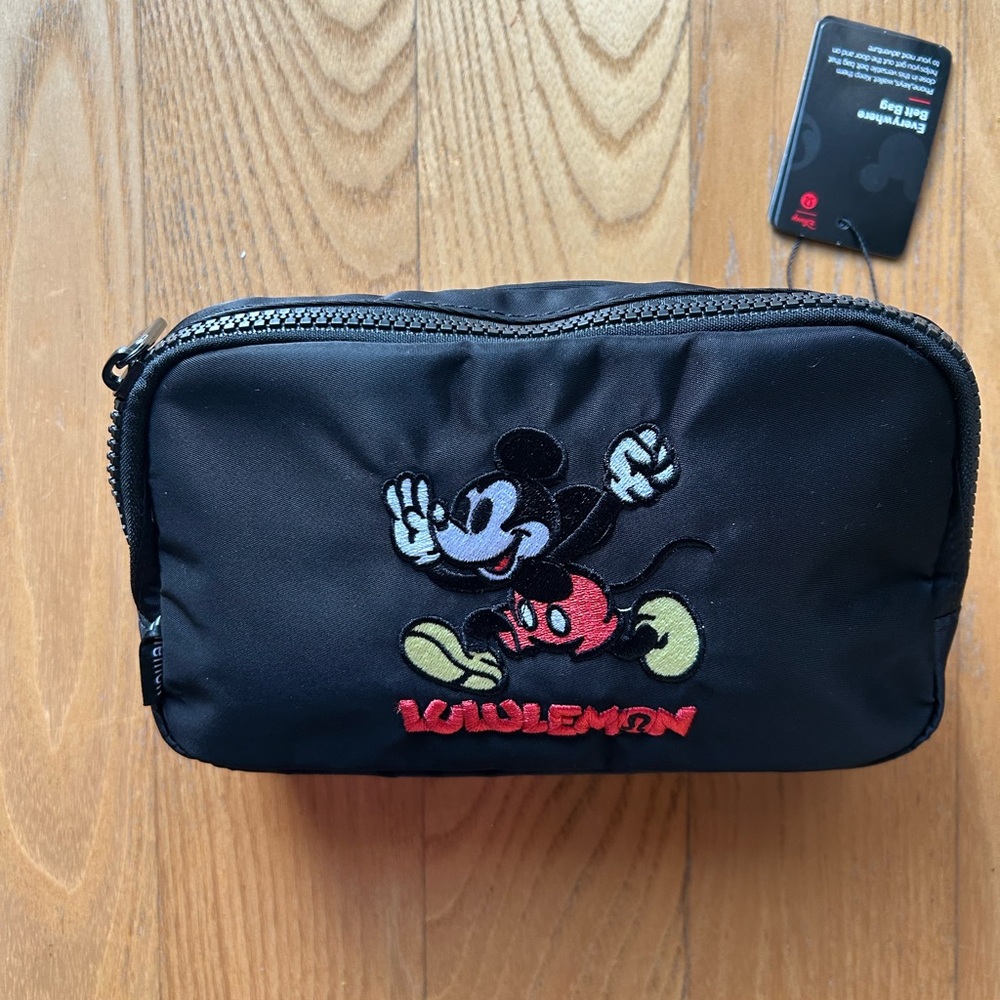 lululemon athletica Black Crossbody Bag with Mickey Mouse Design
